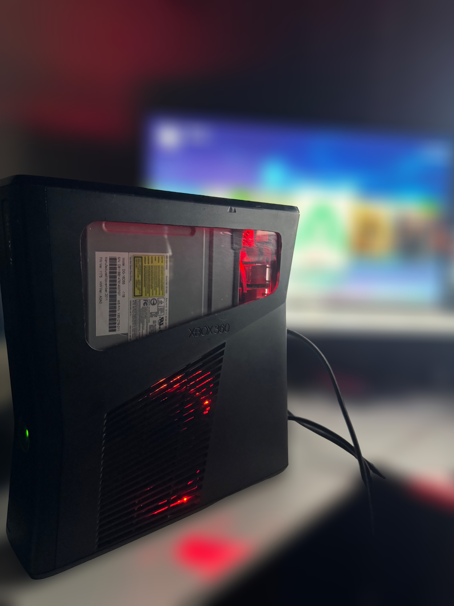 Slim Black Red LED Acrylic